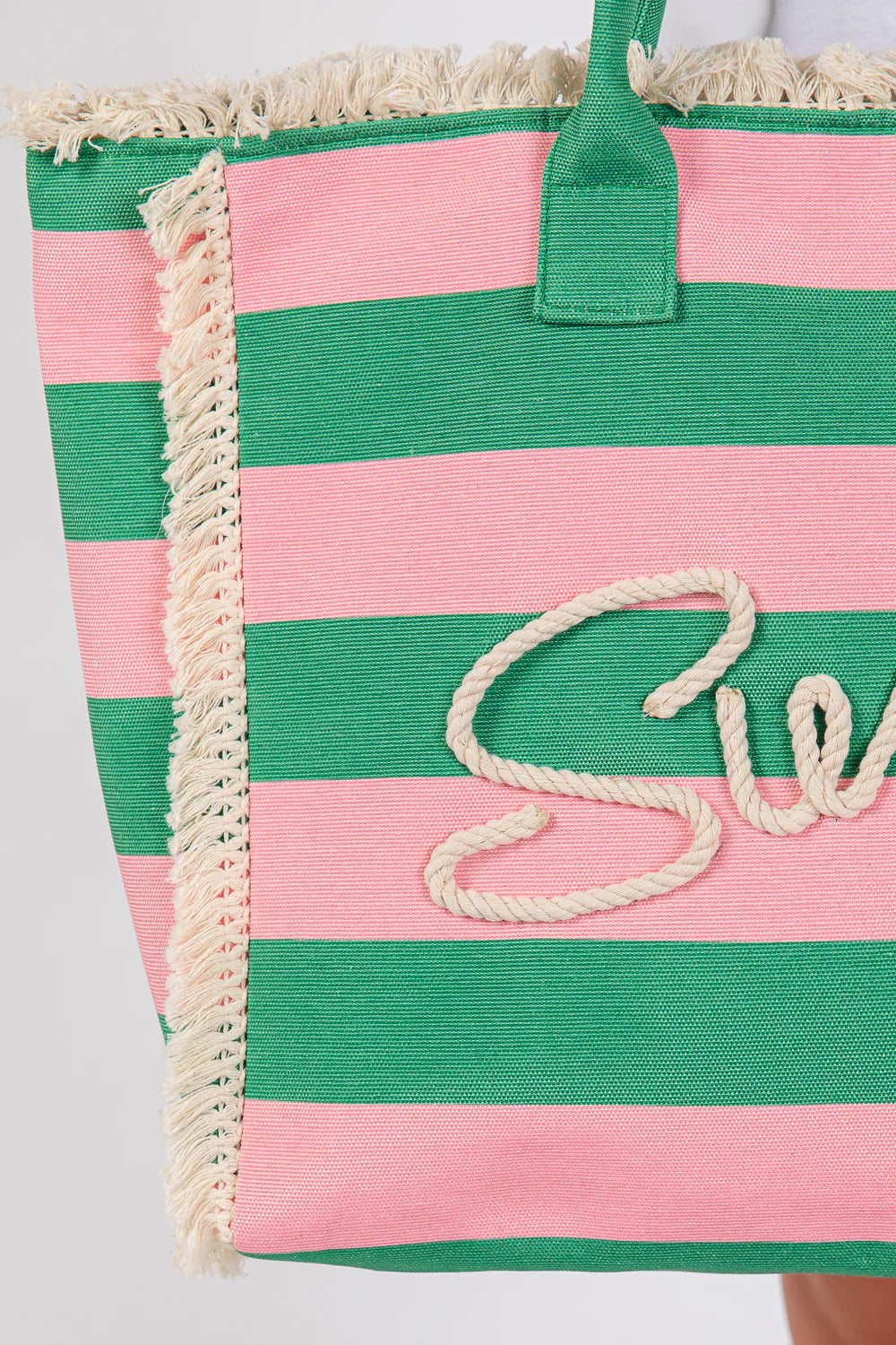 Embroidered Summer Terry Cloth Tote Bag