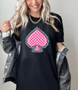 Pink Turquoise Ace Graphic Tee