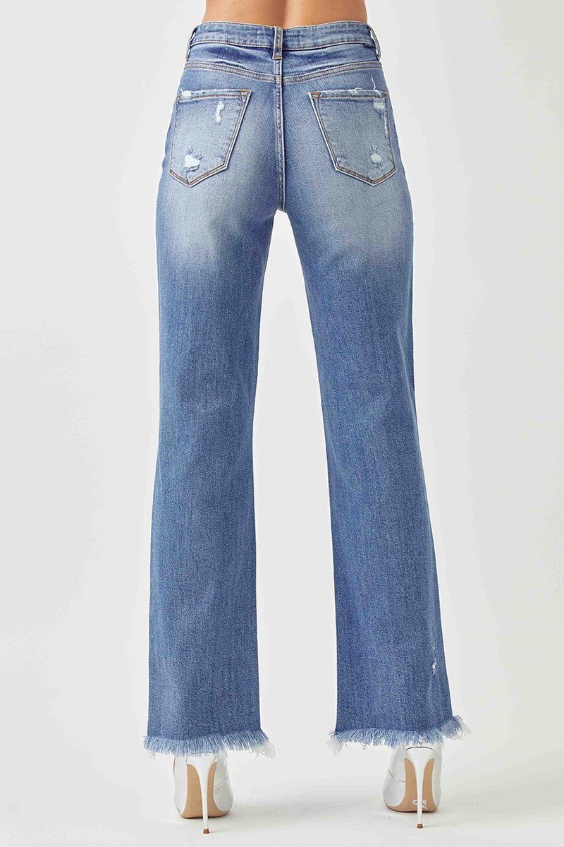 Gina High Rise Straight Jeans