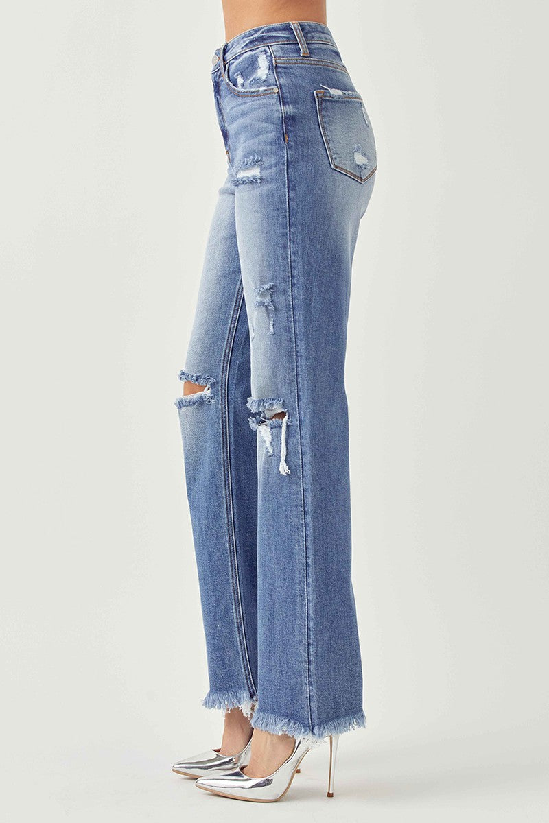 Gina High Rise Straight Jeans