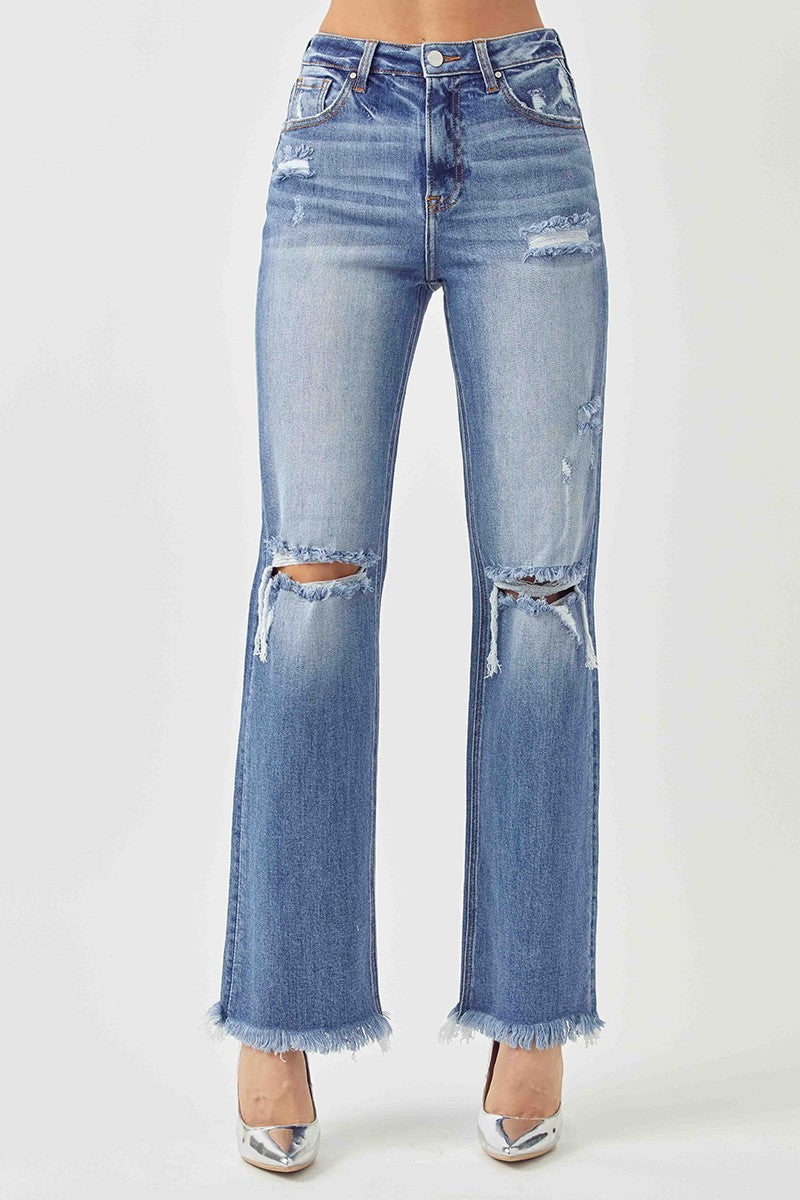 Gina High Rise Straight Jeans