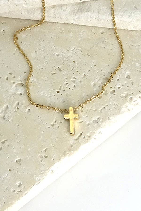 Classic Mini Cross Nacklace *Gold