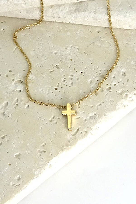 Classic Mini Cross Nacklace *Gold