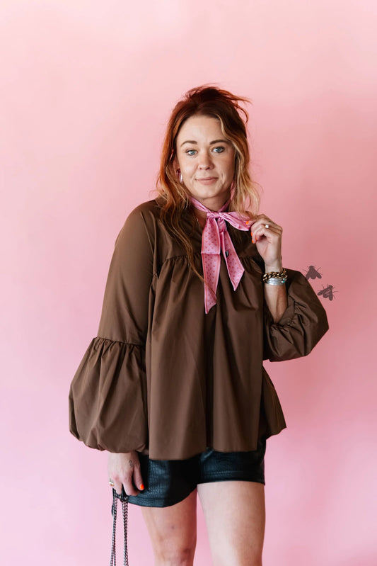 The Brazos Top *Mocha