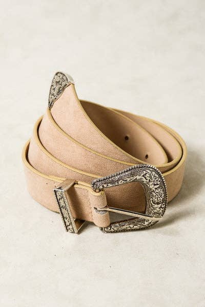 Classic Leather Belt Beige