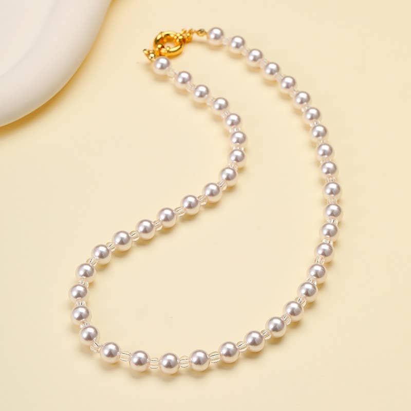 Natural Stone Semi-Precious Glass Mixed Necklace