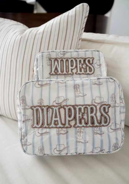 Wipes Case- Western Blues