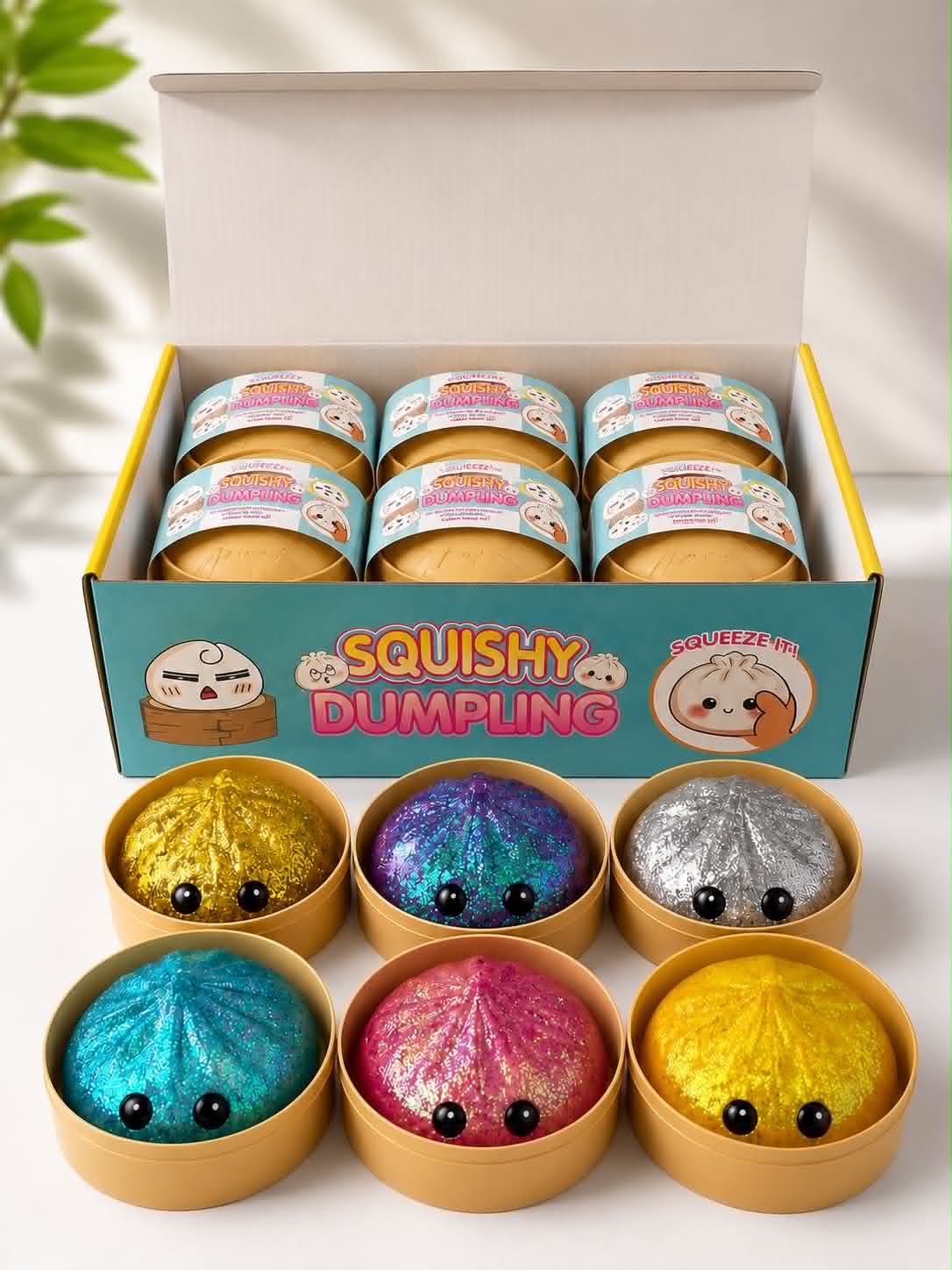 Glitter Dumpling Squishy Toys