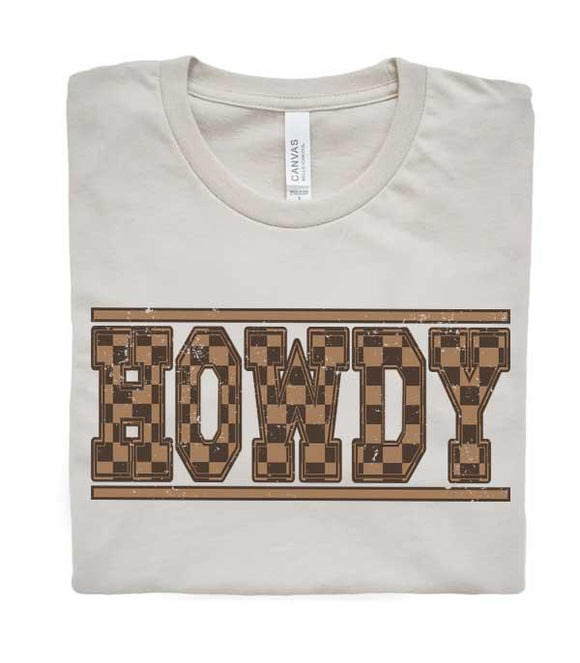 Checkered Howdy Graphic Tee