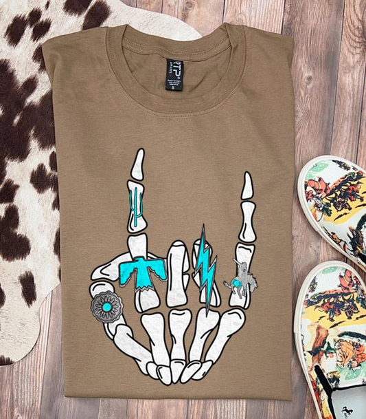 Turquoise Rock Oversized Graphic Tee