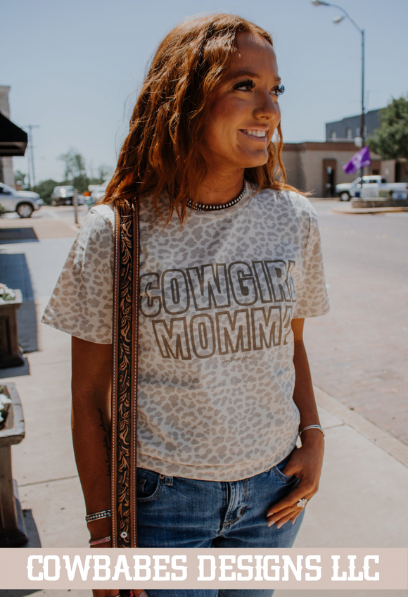 Cowgirl Momma Cheetah Graphic Tee