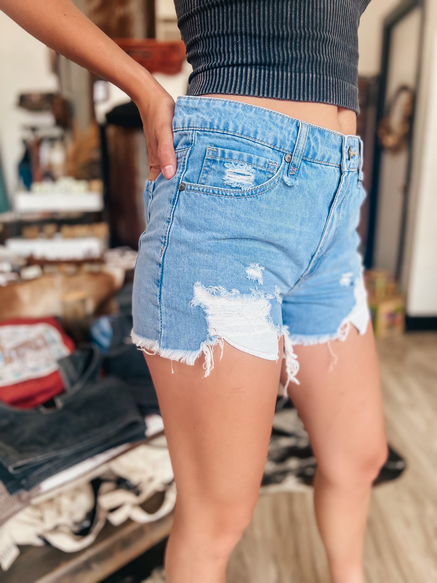 The Gracie Distressed Shorts