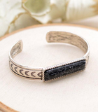 Rectangle Stone Cuff Bracelet