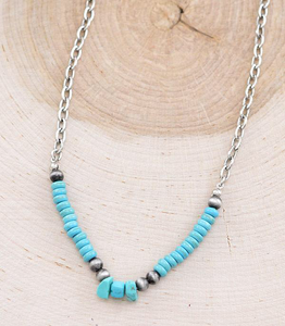 Turquoise Rock Necklace