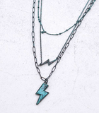 Lightening Bolt Layered Necklace
