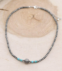 Navajo & Turquoise Beaded Necklace