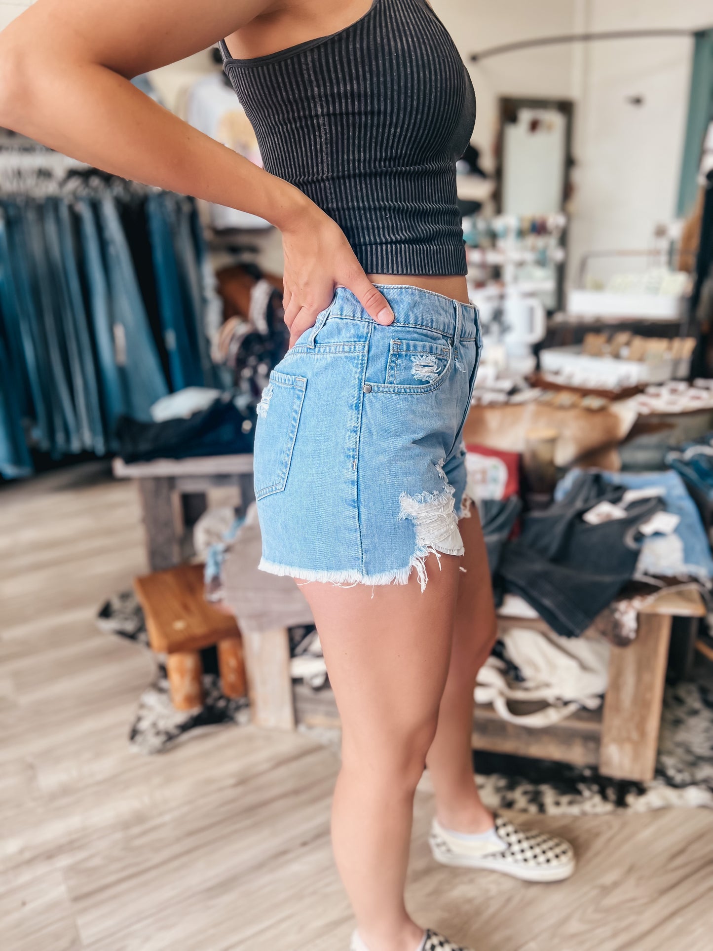 The Gracie Distressed Shorts