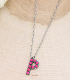 Pink Initial Necklace