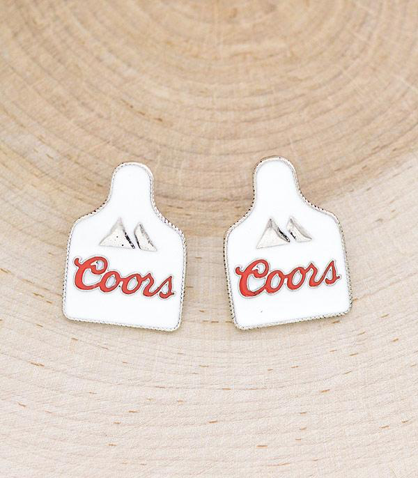 Coors Cowtag Earrings
