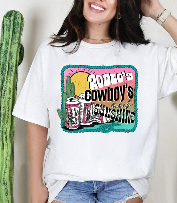 Rodeos Cowboys and Sunshine Graphic Tee