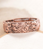 Wide Tooled Bracelet