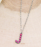 Pink Initial Necklace