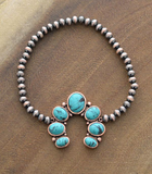 Turquoise Squash Blossom Bracelet