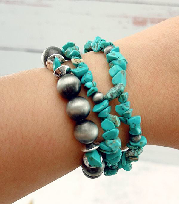 Rock Navajo Bead Bracelet Set