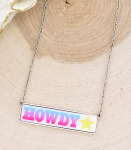 Howdy Bar Necklace