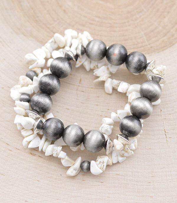 Rock Navajo Bead Bracelet Set