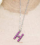 Pink Initial Necklace