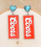 Coors Heart Bar Earrings