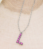 Pink Initial Necklace