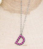 Pink Initial Necklace