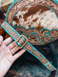 Desert Rain Hand Tooled Round Purse