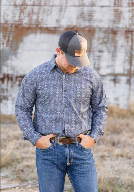 Straight Long Sleeve Button Up