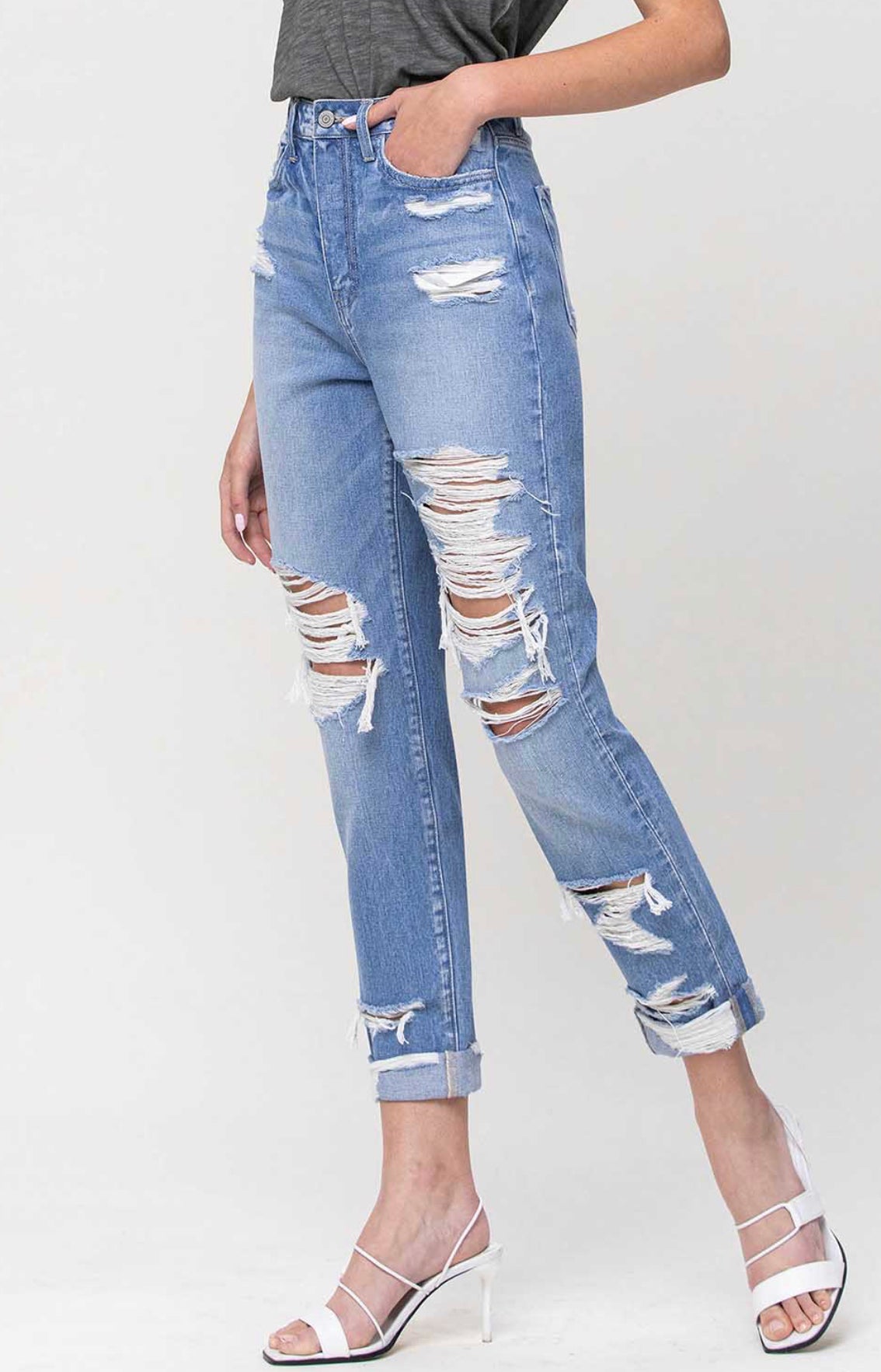 Distressed Vintage Mom Jeans