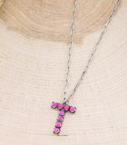 Pink Initial Necklace