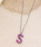 Pink Initial Necklace