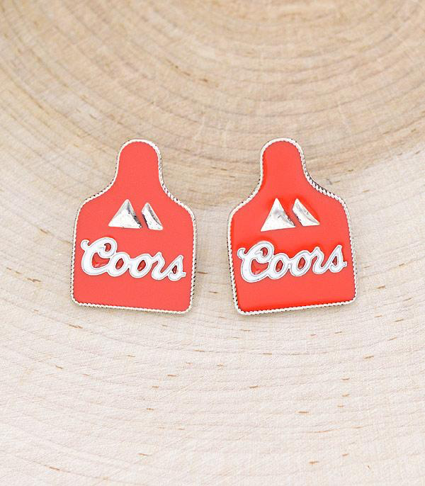 Coors Cowtag Earrings