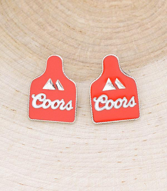 Coors Cowtag Earrings