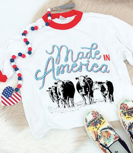 Made in America Ringer Tee *Red