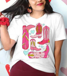 Pink Boots Graphic Tee