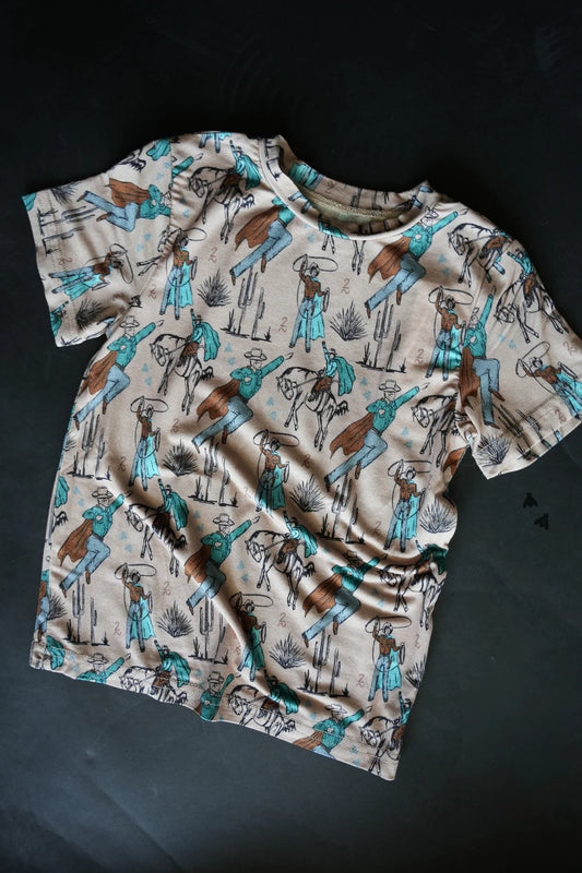 Super Fly Cowboy Guy Kids Tee