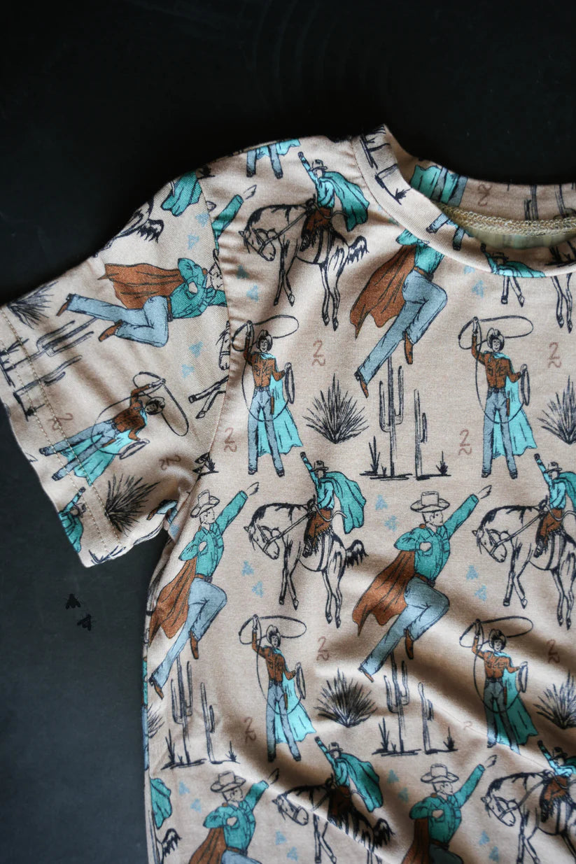Super Fly Cowboy Guy Kids Tee