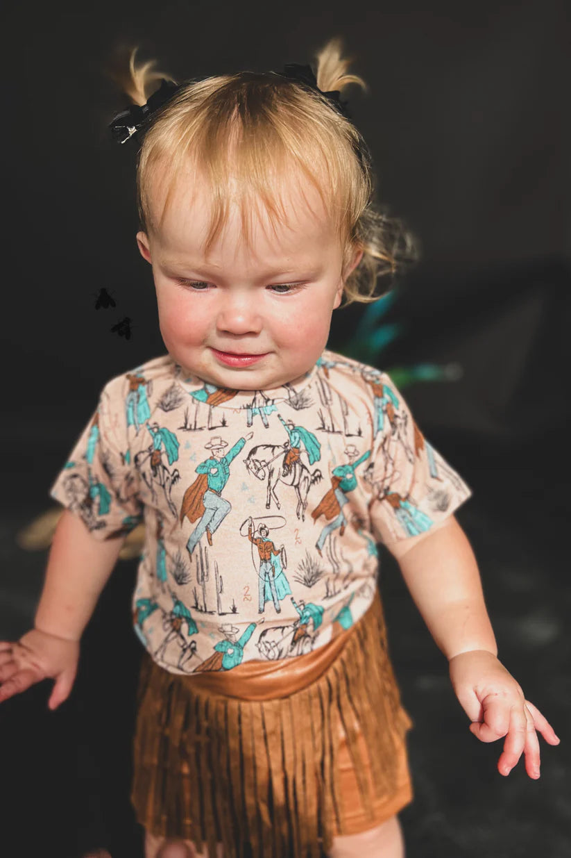 Super Fly Cowboy Guy Kids Tee