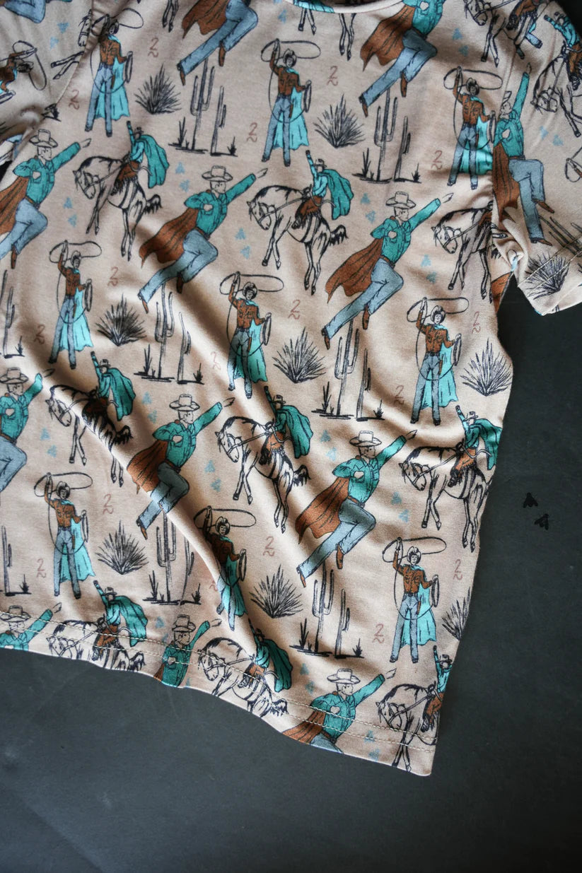 Super Fly Cowboy Guy Kids Tee