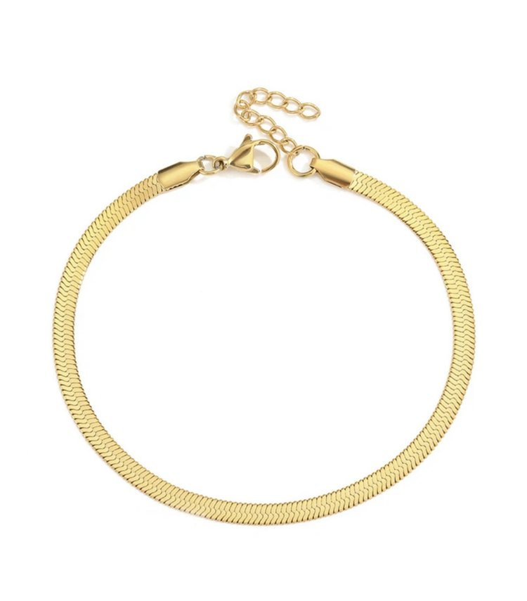 Thin Herringbone Bracelet