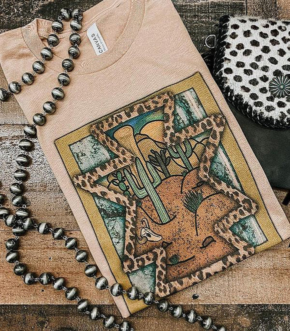 Western Aztec Cactus Graphic Tee