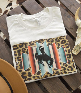 Serape Aztec Bronc Vintage Graphic Tee